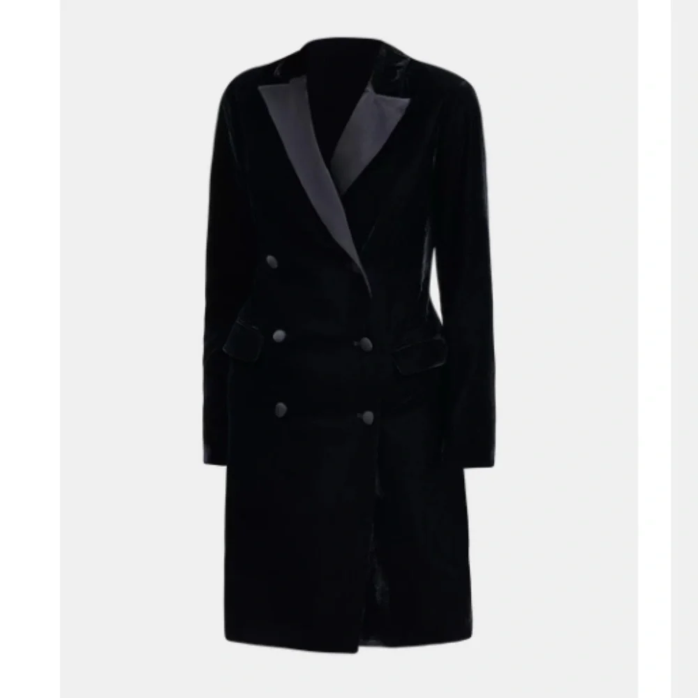 Sold ❌ Ann Taylor Velvet Blazer Mini Pocket Dress Black Size 10 New - Picture 5 of 8